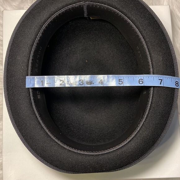 Mens wool Black Derby dress hat - Picture 3 of 5